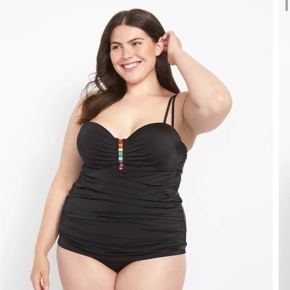 Lane Bryant NWOT Fitted Underwire Swim Tankini Top